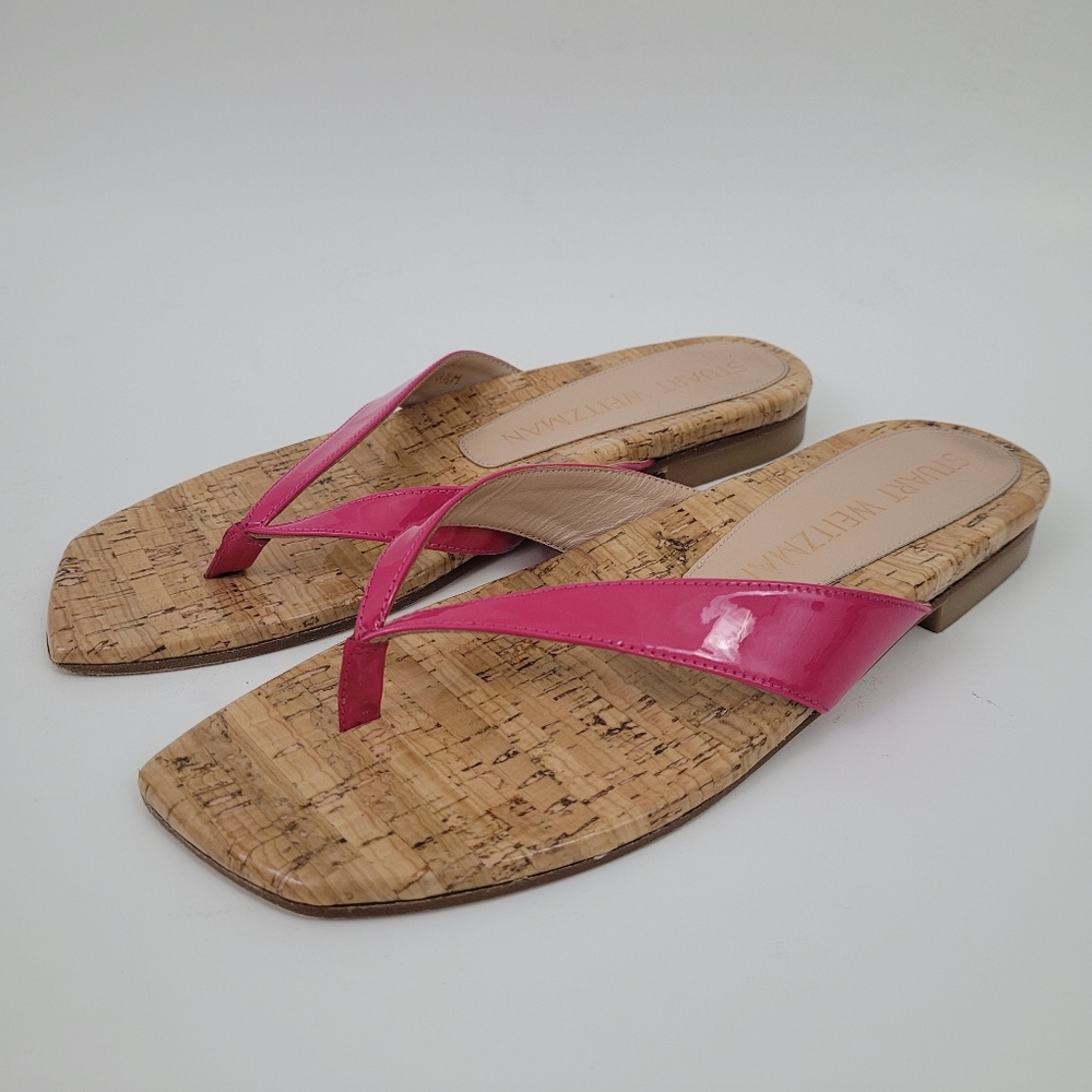 Stuart Weitzman Aldona Patent Leather Sandals